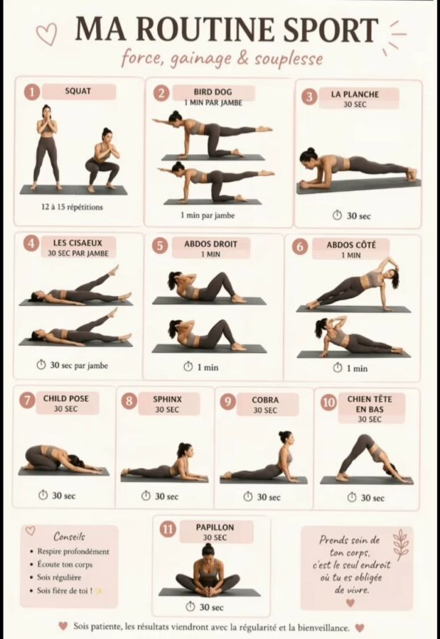 Entraînement gym douce gratuit