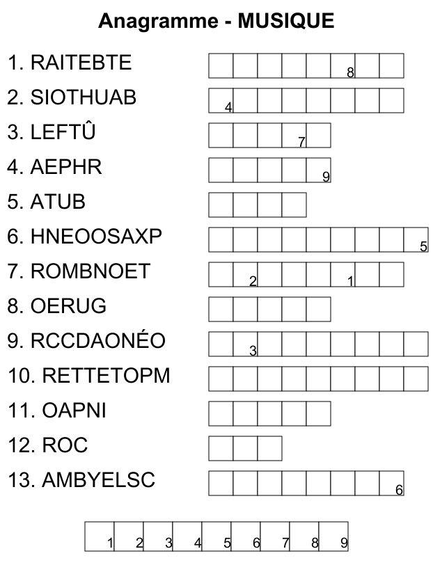 Exercices mémoire à imprimer