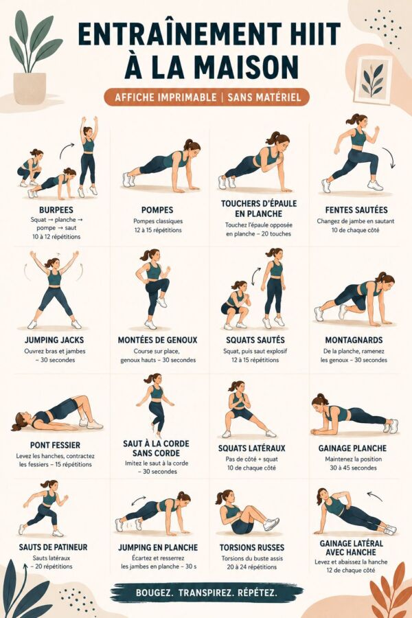 Entraînement gym sans frais