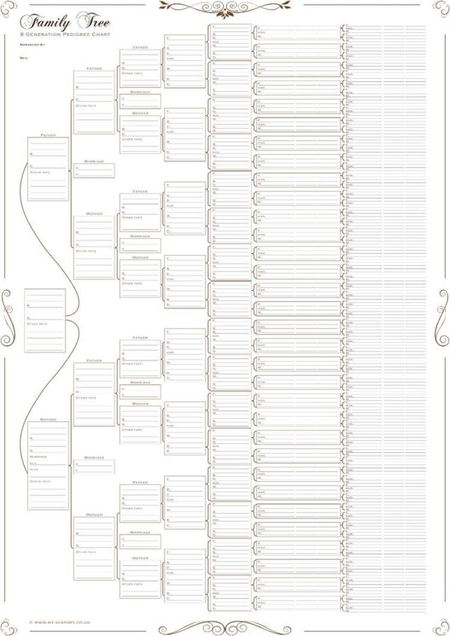 arbre familial vierge Word