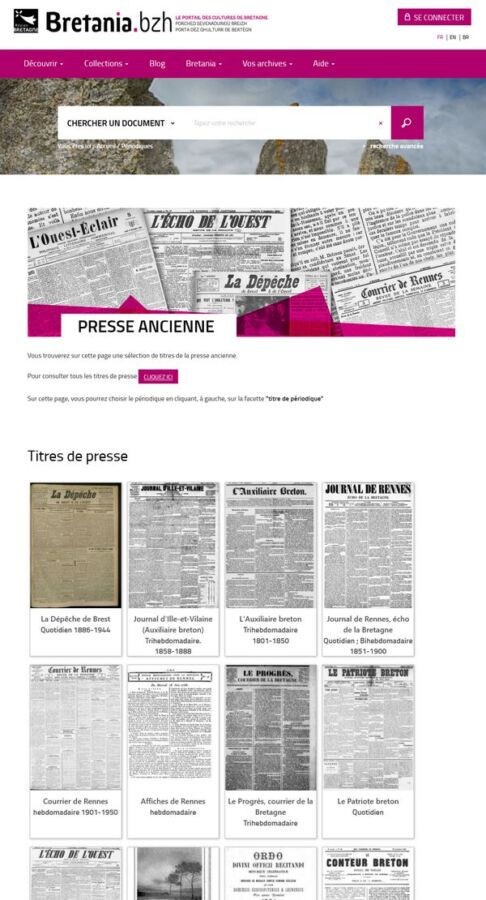 Recherche archives en ligne